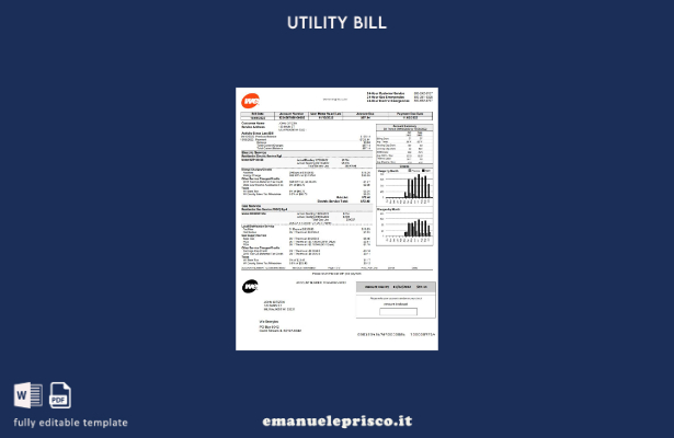 modello word di bolletta elettrica stile verificato USA Wisconsin We Energies